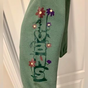 Vans sweatpants kids 6 long floral green NEW